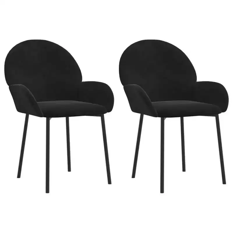 vidaXL Dining Chair Set of 2 Dark grey