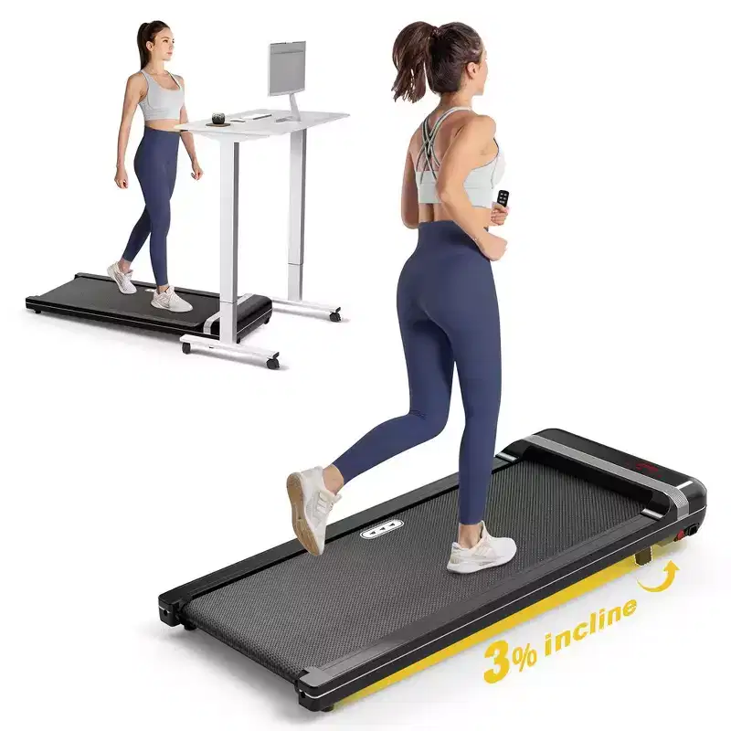 Redliro Walking Pad with Incline Under Desk Treadmill 1 Step Adjust Incline Treadmill for Home Office Portable for Walking Jogging