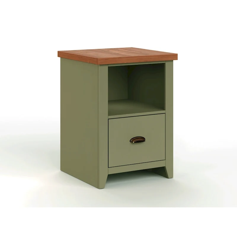 Modern Farmhouse 22 inch 1-drawer file, No Assembly Required, Two-Tone Finish