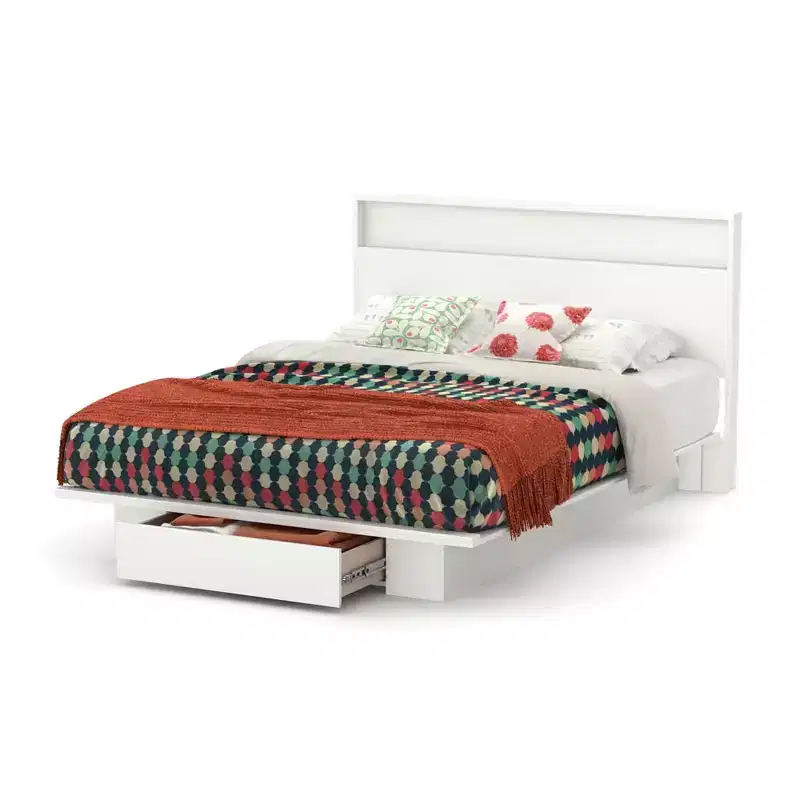 Wood Headboard with Shelf, Full/Queen 54/60-Inch