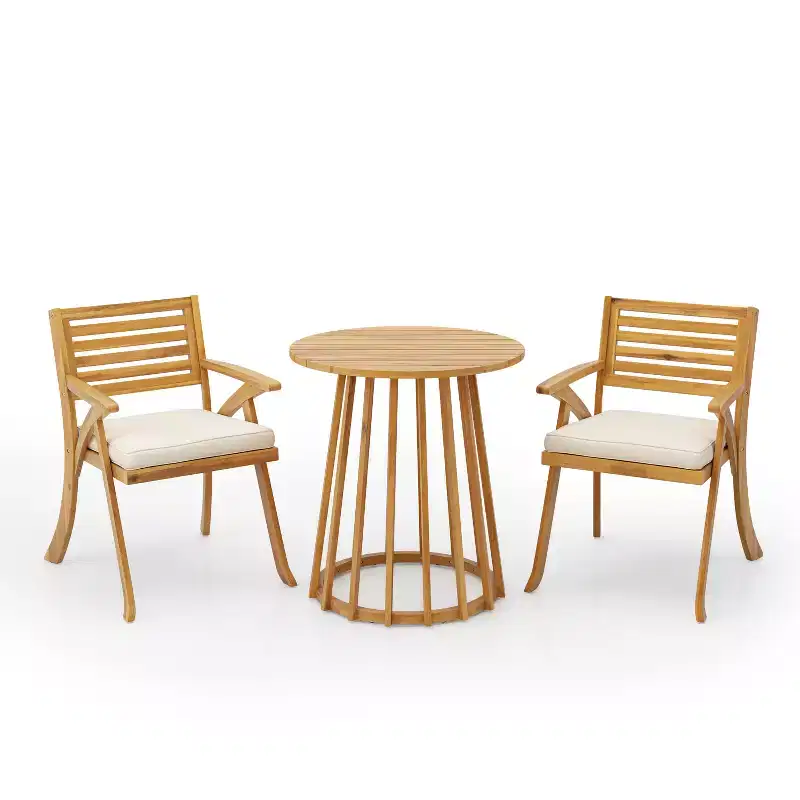 Christopher Knight Home Zephyr Outdoor Acacia Wood Dining Set with Cushions, Teak