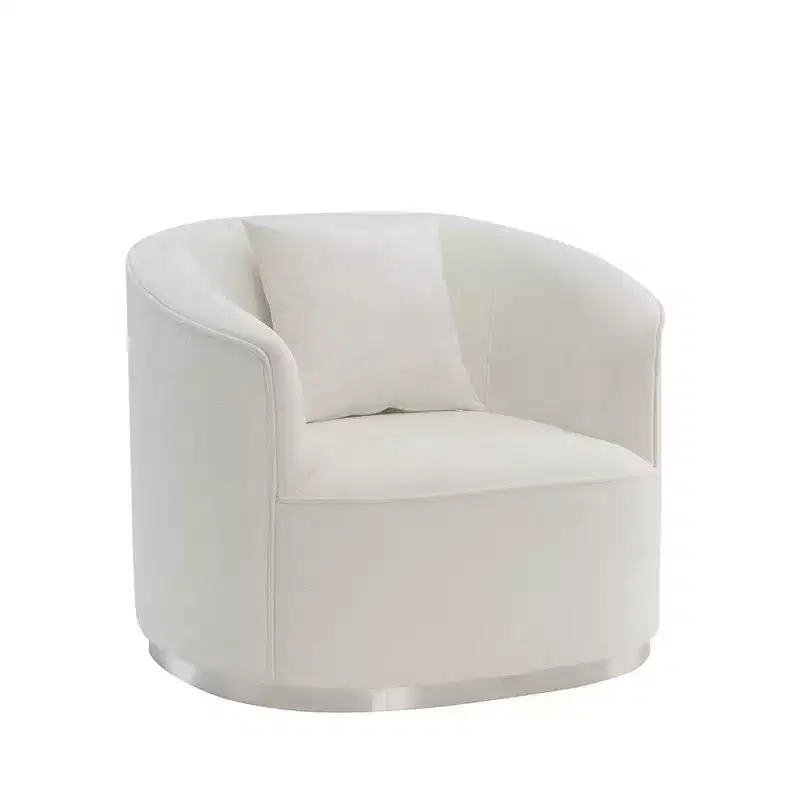 Acme Furniture 39 Odette Accent Chair Beige Chenille: Linen Upholstery, Wood Frame, No Assembly Required