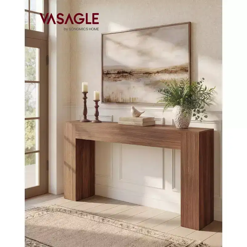 VASAGLE Entryway Table, Long Console Table, Thick Tabletop, Farmhouse Style, for Hallway, Behind the Couch, Living Room, Foyer, Easy Assembly