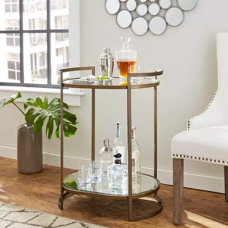 Gardner Small Space Bar Table - Gold - SEI