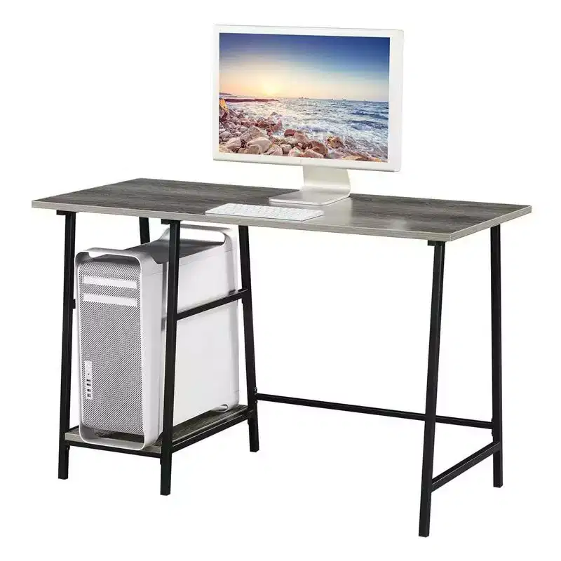 HomeStock 28 in.H Black Color Wood Composite Computer Desks with All Purpose Drawer