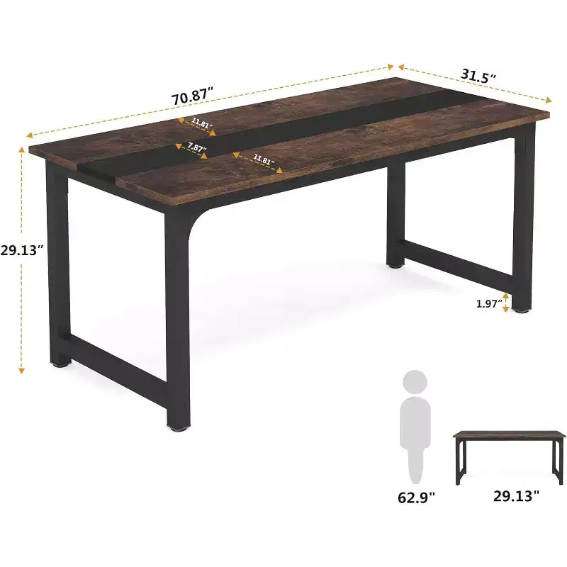 Tribesigns 70.86 Rectangular Computer Desk