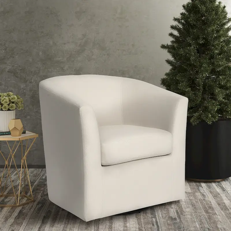 Sorna Swivel Barrel Club Chair by Christopher Knight Home