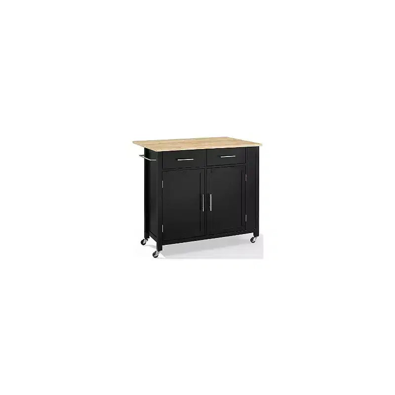 37 in.H Wood Kitchen Islands with 2 Doors and 2 Shelves