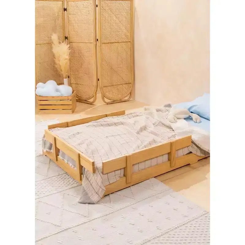Coco Village - Wooden Bed Frame Rail - Natural Wood