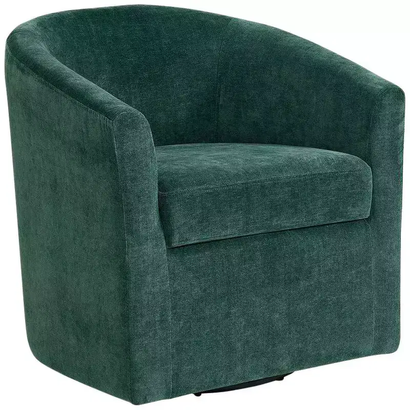 Elements Torrance Robin Emerald Fabric Swivel Chair
