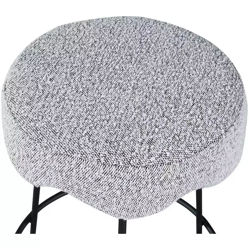 Meridian Furniture,Fleur Grey Fabric Counter Stool