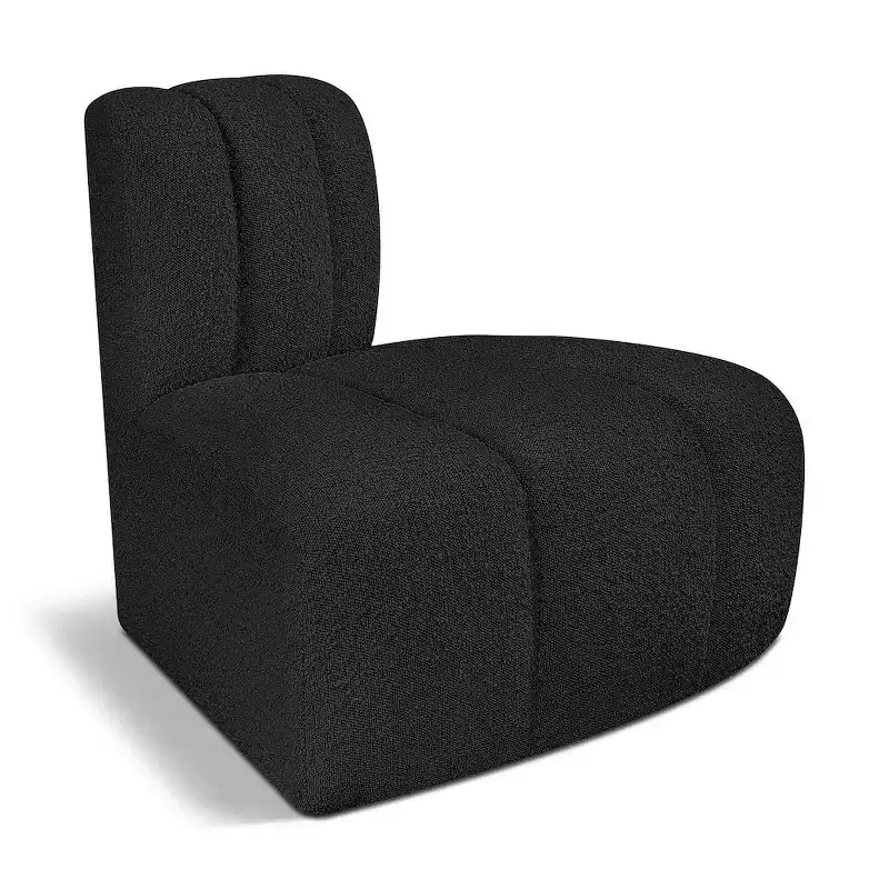 Meridian Furniture Arc Boucle Fabric Reverse Corner Chair