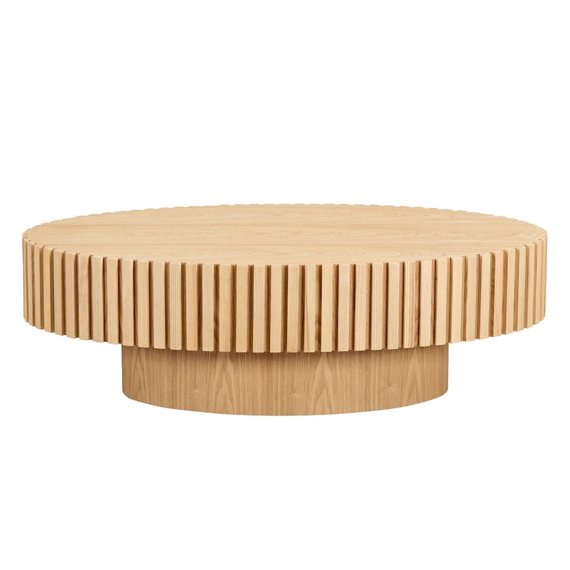 Modern Handcraft Drum Coffee Table