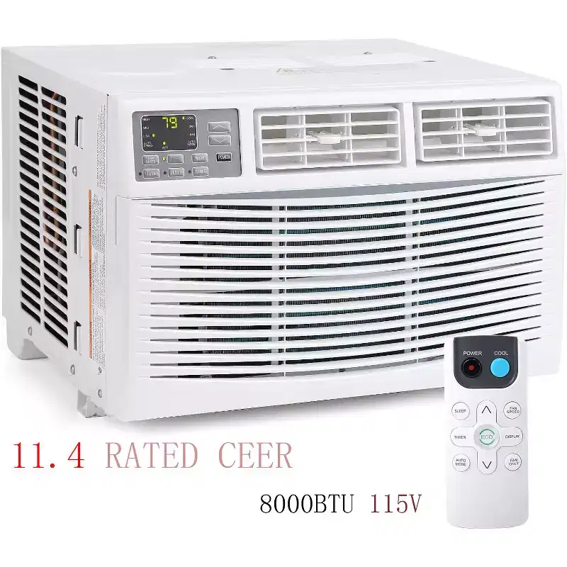8000Btus Window Air Conditioner, 3-In-1 AC Unit Cooler With Smart App Control & Dehumidifier & 3 Fan Speed & Remote, Cooling Rooms Up to 350 Sq. Ft