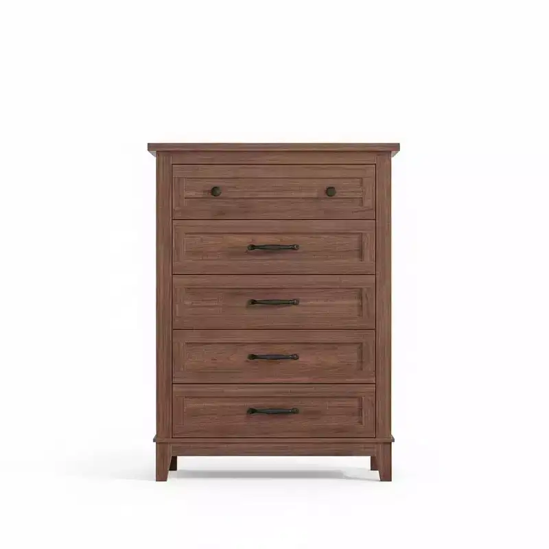 5 Dresser for Bedroom, 41.3 Tall Vertical Drawer Dresser with Large Storage, Freestanding Wooden Closet Chest for Bedroom, Living Room