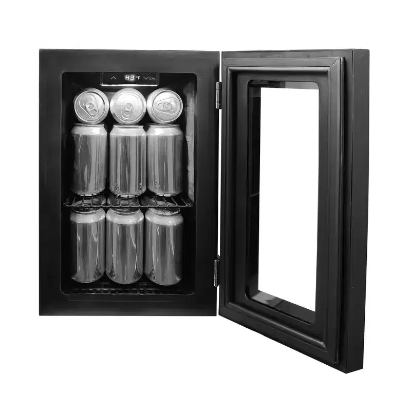 Frigidaire 0.6 cu ft Glass Door Compact Refrigerator Black
