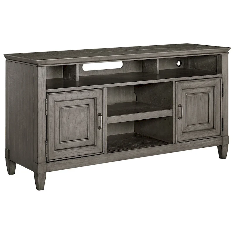 Newport Wood TV Console in Stone