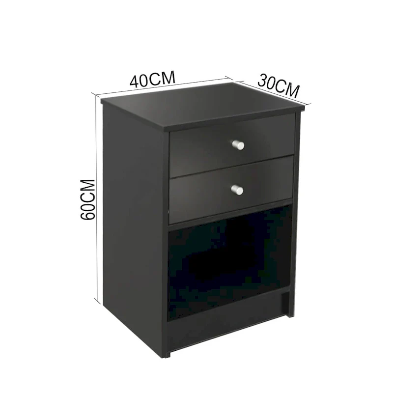 Round Handle NightStand with One Drawer