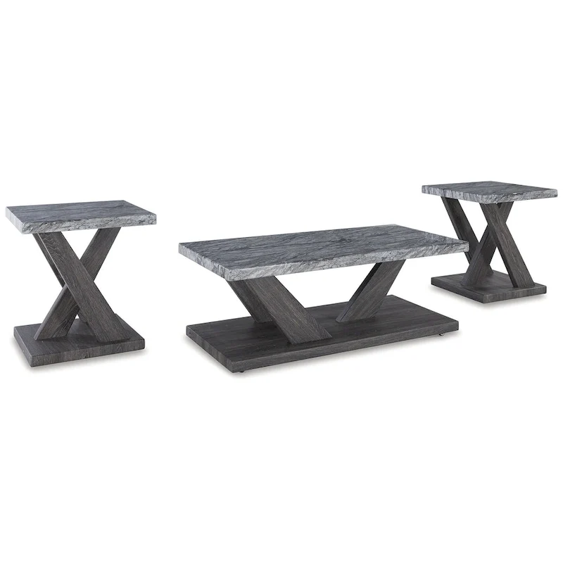 Signature Design by Ashley Bensonale Gray Table Set (Set of 3) - 48W x 24D x 18H