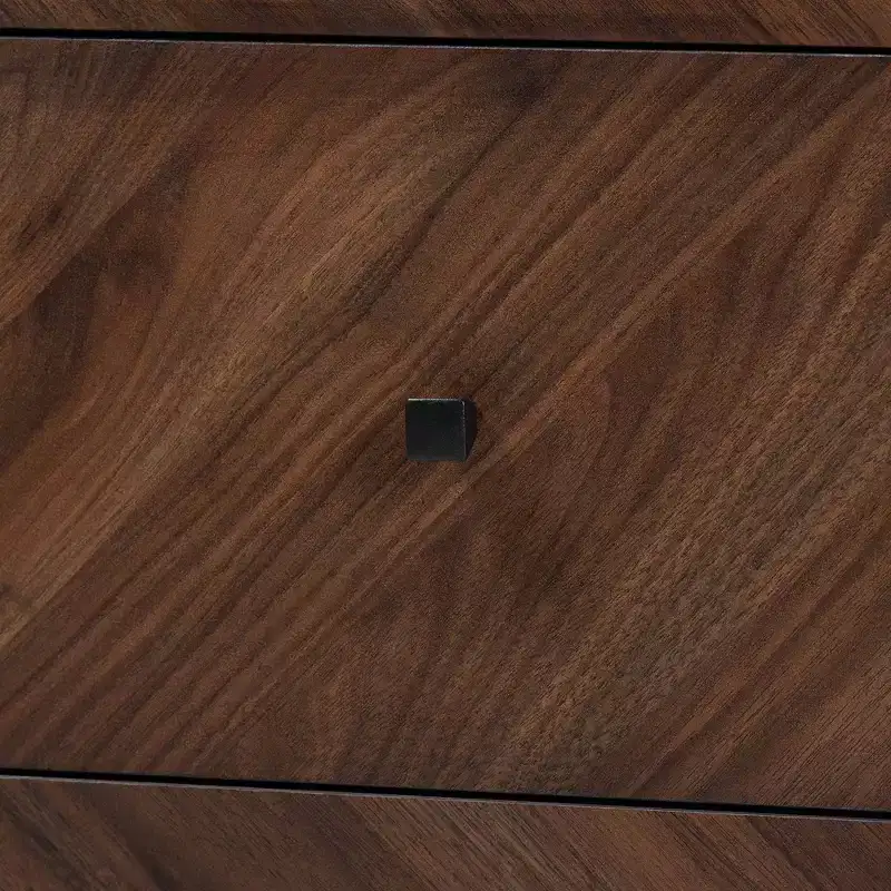 6-Drawer Dresser Walnut Brown Mid-Century Modern 63