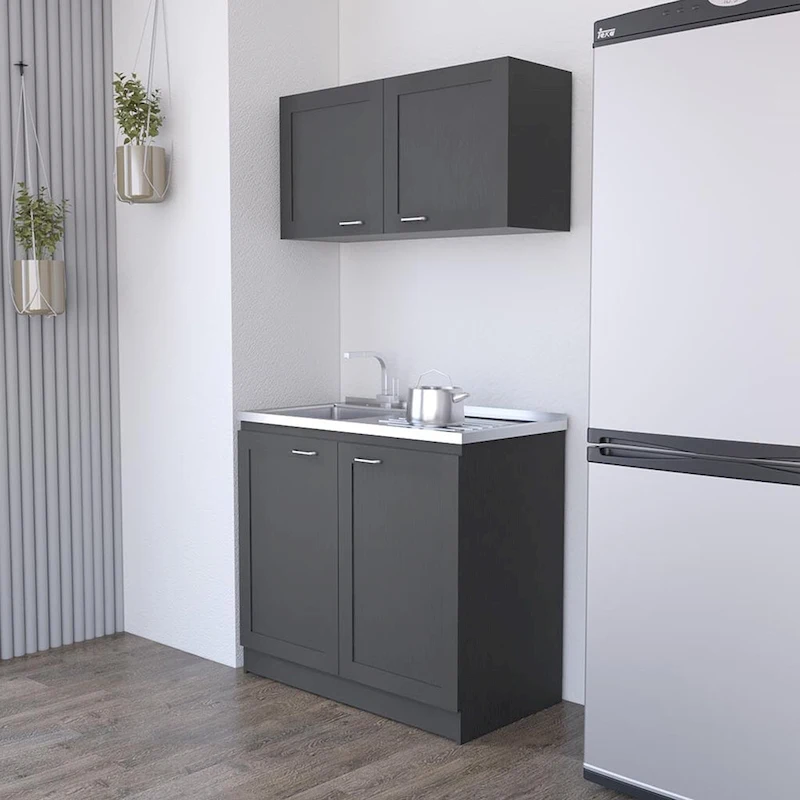 Cabinet Set, Garage, Black,30,8 H X 39,3 W X 20,4D