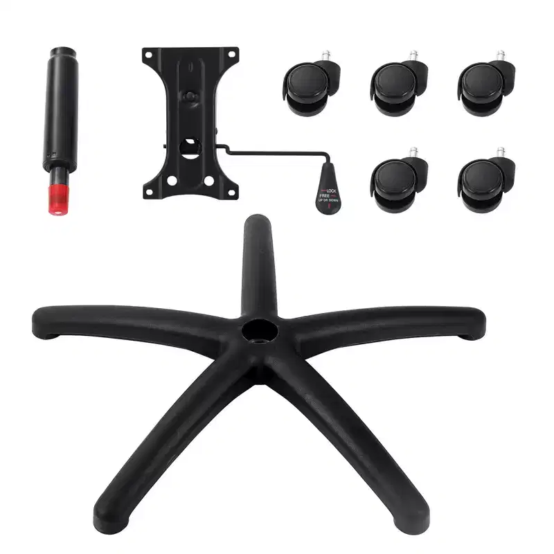 VEVOR Office Chair Base Replacement, 28, 2500 lbs Static Load, Heavy Duty Universal Computer Desk Chair Stool Base Part with 5 Casters, Black