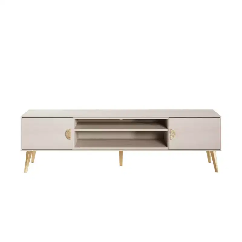 Manhattan Comfort 70.9 Haley TV Stand for TVs up to 55 White