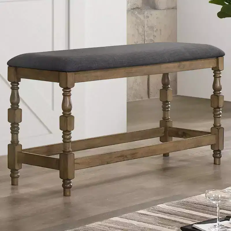 24/7 Shop At Home Bringe Upholstered Counter Height Bench