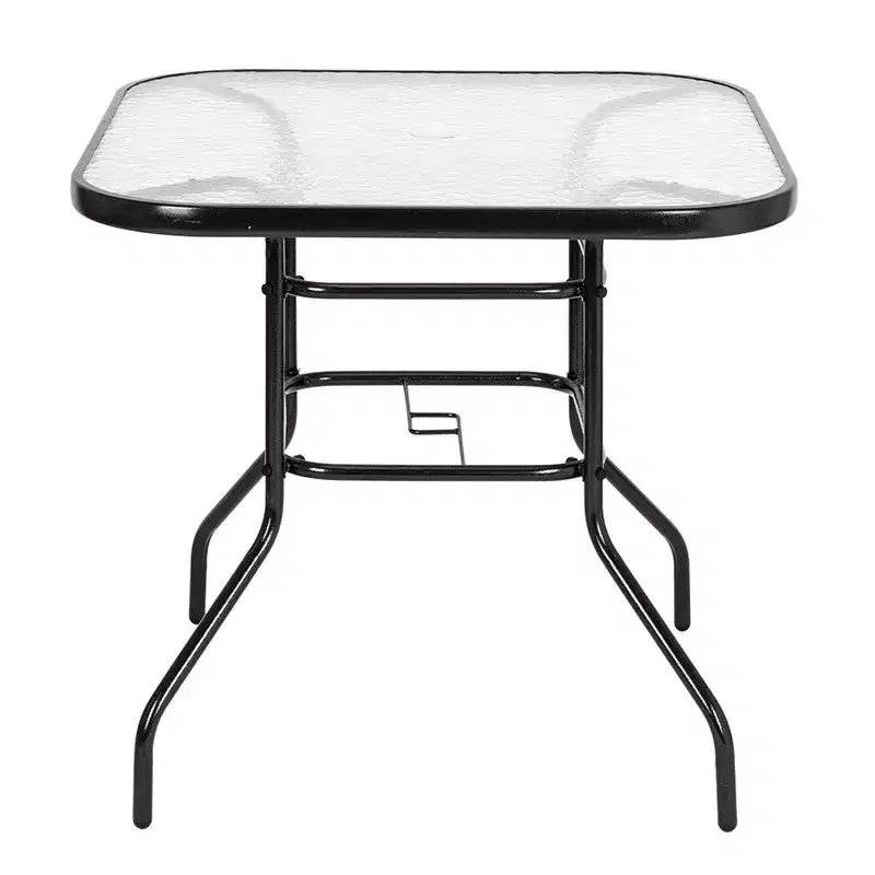 Karl Home Square Glass Outdoor Dining Table