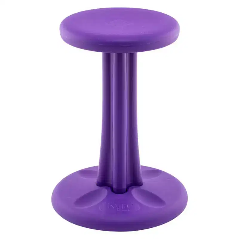 18.7" PreTeen Wobble Chair Purple - Kore: Active Sitting Stool, Fixed Height, Plastic Frame, Ages 10+