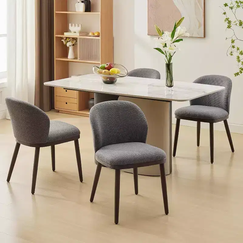 Dining Chairs Set of 2, Wood Legs Modern Upholstered,Ergonomic Back Support,265Lbs Capacity for Kitchen Dining Room Restaurant