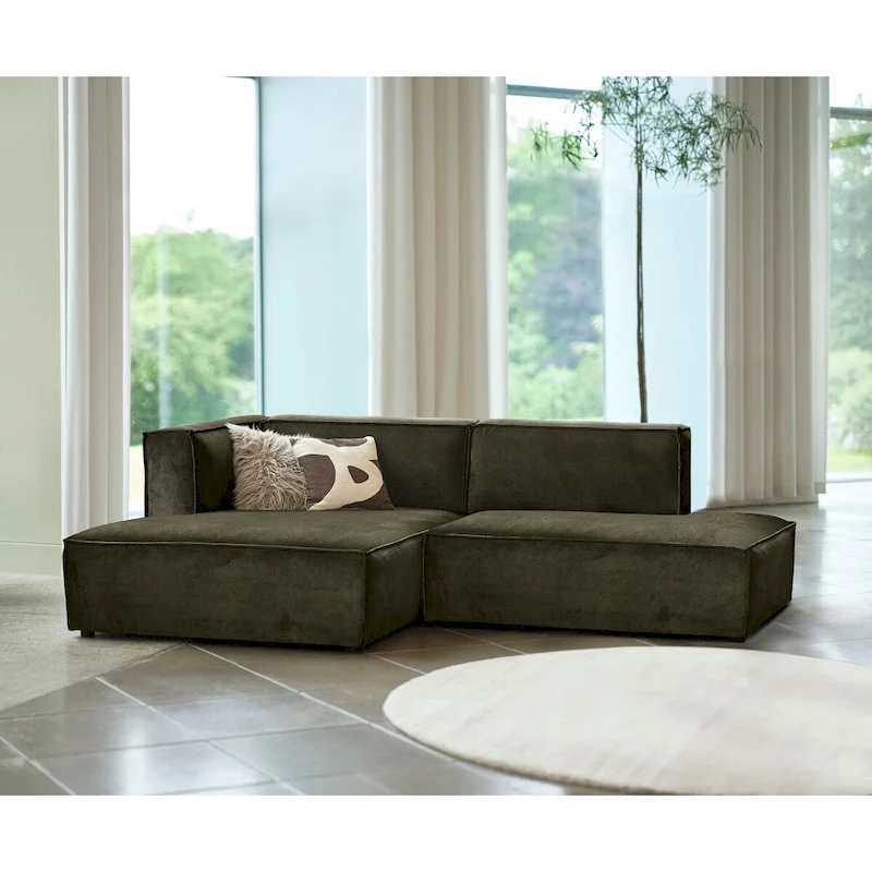 Rye Studio Deep Seat Modular Small Chaise Sectional, 2 Piece
