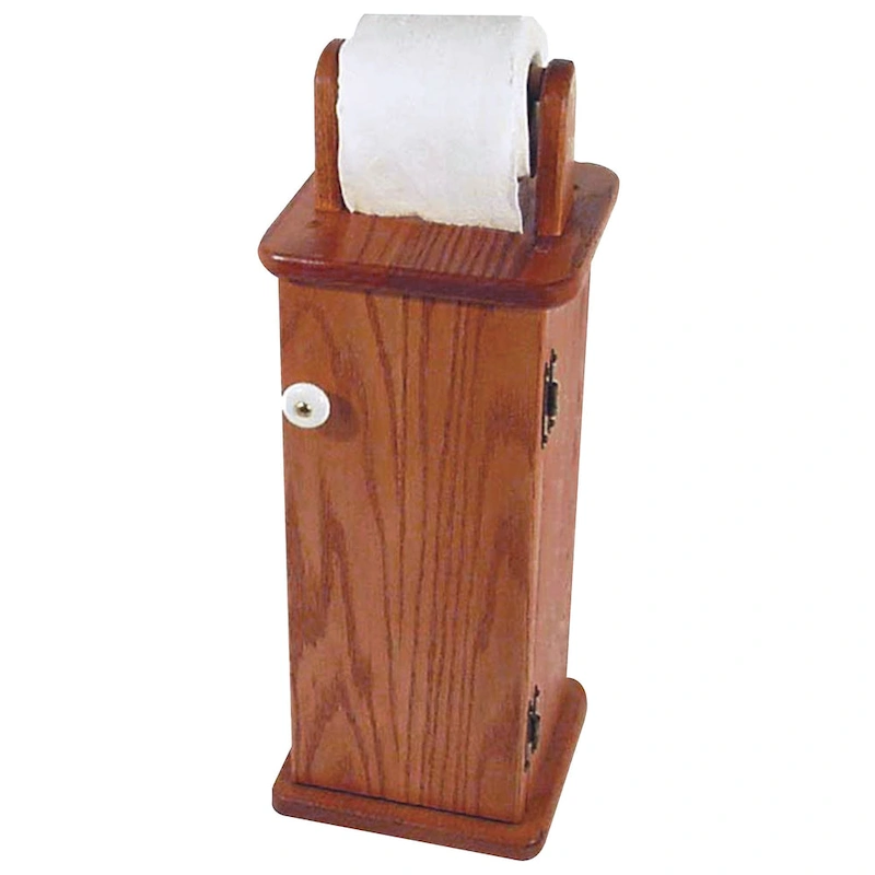 Oak Toilet Paper Cabinet