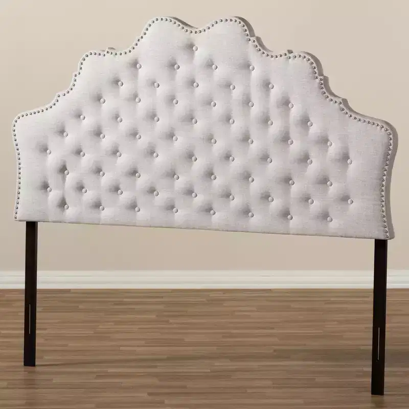 Hilda Modern and Contemporary Fabric Headboard Beige