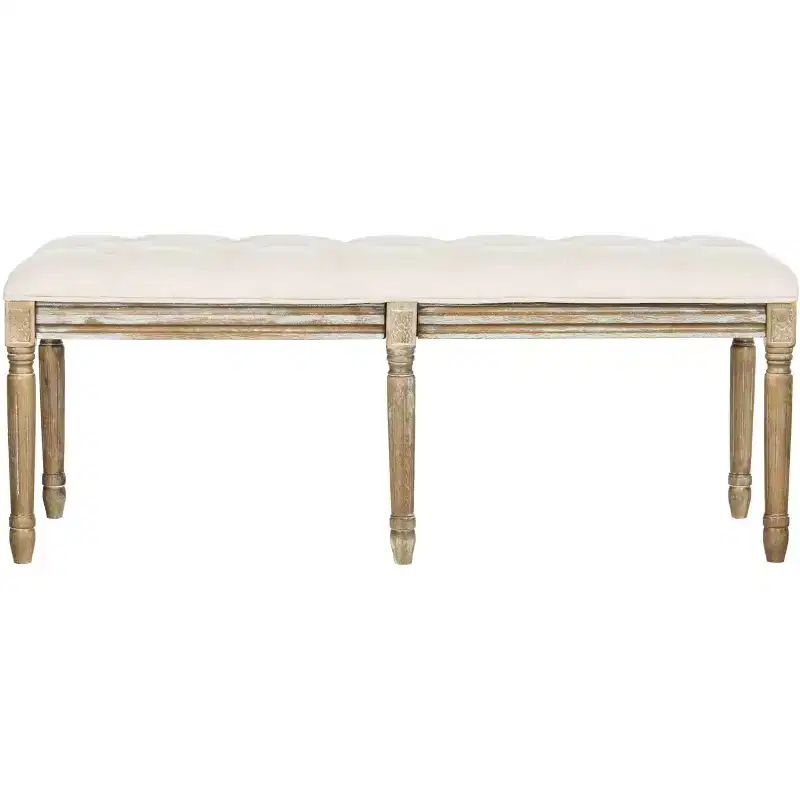 Rocha Tufted Traditional Bench - FOX6231 - Safavieh Couture