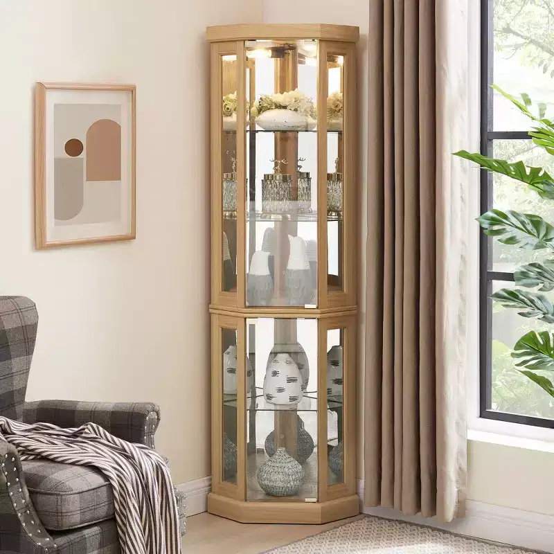 MAYEERTY Laundry Room Storage Cabinet MDF 2 Doors 3 Adjustable Shelves
