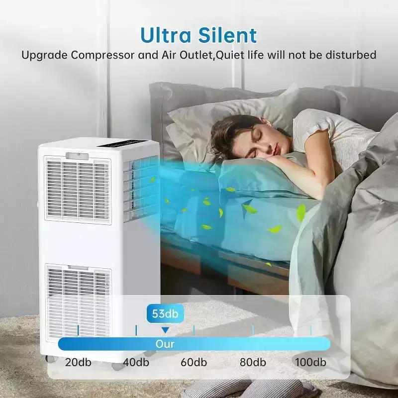 8,000 BTU Portable Air Conditioner - 3-in-1 AC for Rooms Up to 350 Sq.Ft with Remote & Window Kit