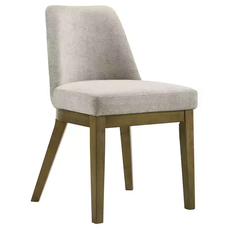 Coaster,Castlewood Upholstered Dining Side Chair Brown Oak (Set of 2)