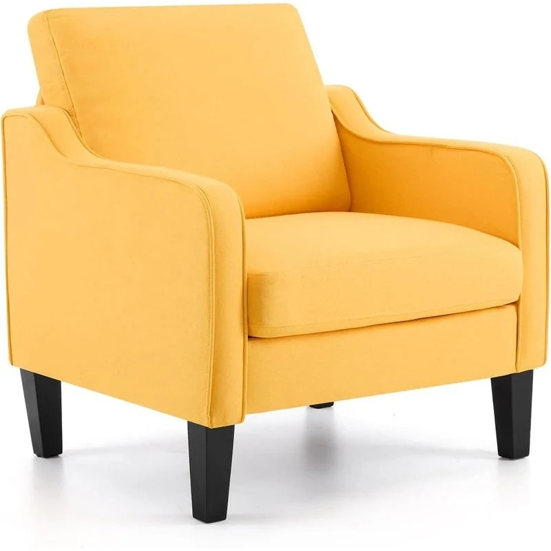 Mid-Century Modern Accent Chair, Single Seat – Multi-Color Options