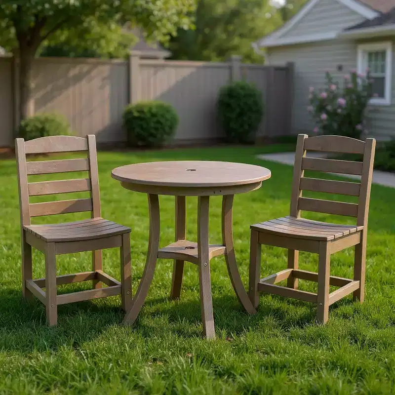 GDFStudio Fira Rustic 3 Piece Outdoor Dining Set