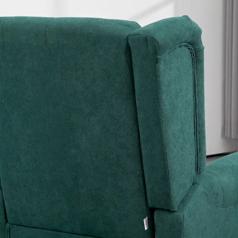HOMCOM Copper Grove Guanta Tufted Wood Leg Accent Chair