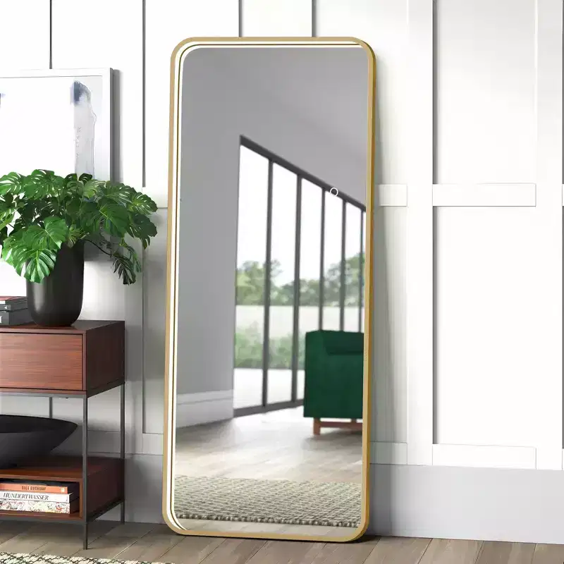 64x17in Modern Full Body Standing Mirror with Hanging Hole, Wall Mirror for Dressing Room, Living Room