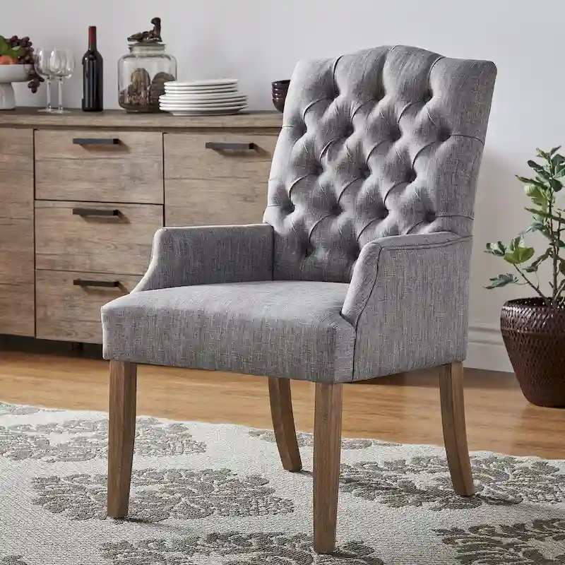 Benchwright Premium Tufted Dining Arm Chair by iNSPIRE Q Artisan
