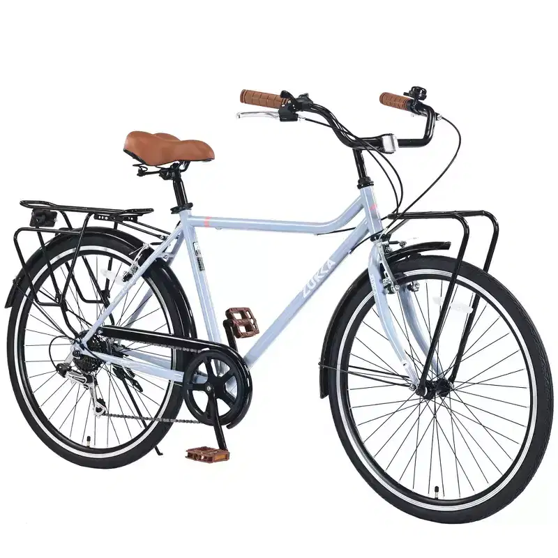Okak 26IN Vintage Cruiser Bikes with Metal Stand, Adult Commute Bike with Metal Frame and Chain Guard, Bicycle for Commuting, Travel