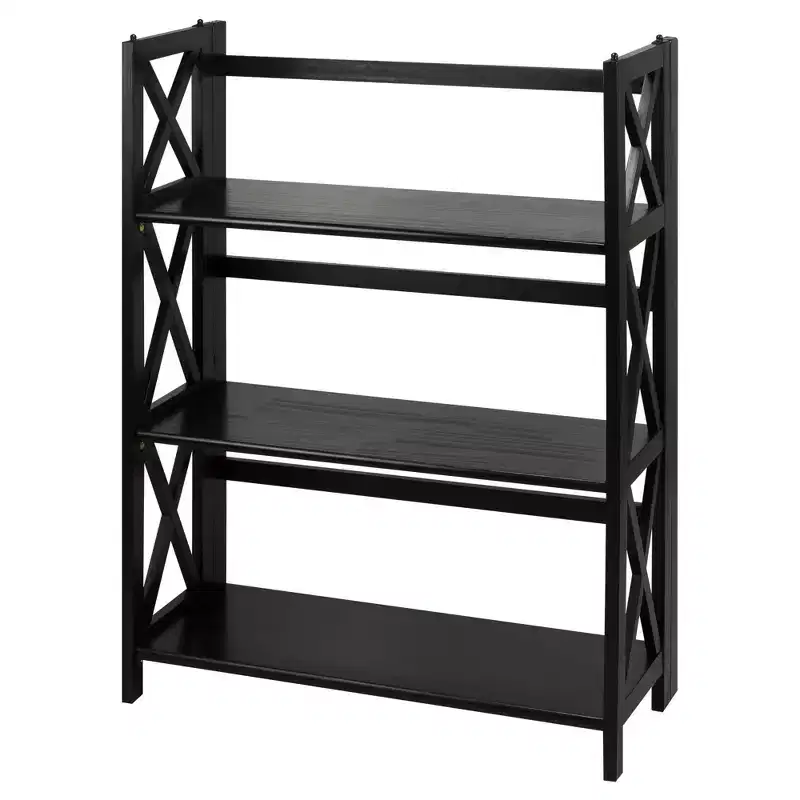 3 Shelf X Design Folding Bookcase
