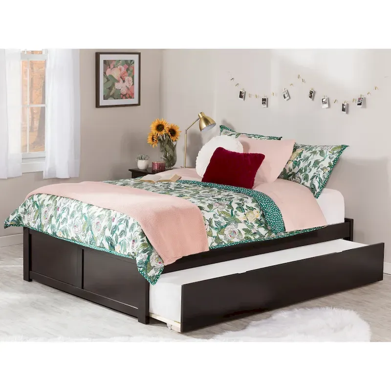 Concord Wood King Platform Bed with Twin XL Trundle