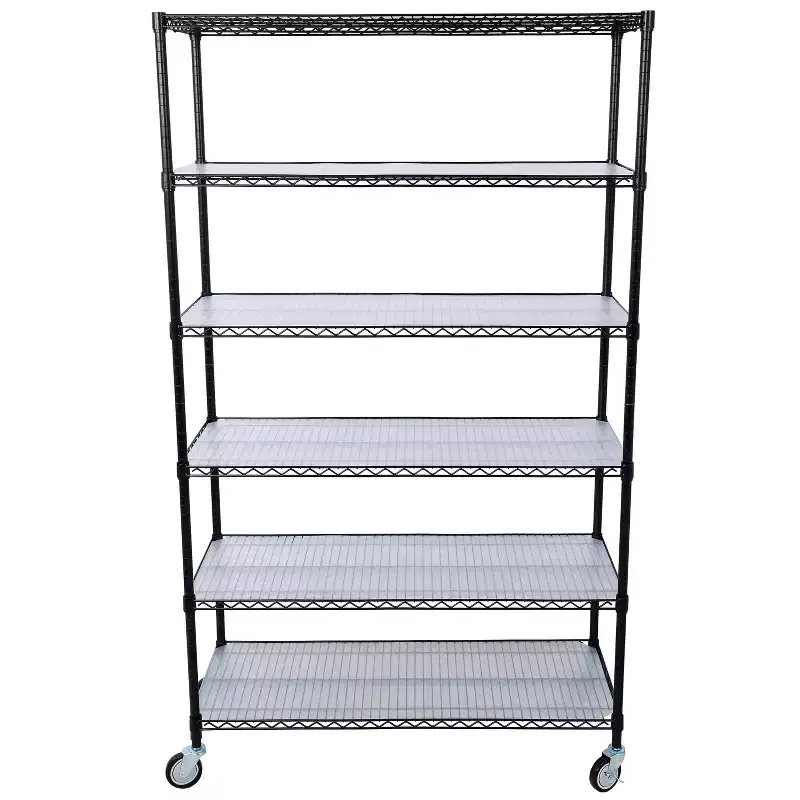 6-Tier 6000 LBS NSF Metal Wire Shelving – Heavy Duty Adjustable Rack