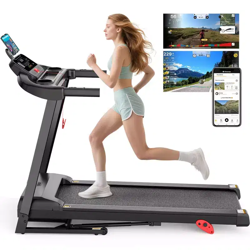 3.25HP Treadmills on Sale for Home, Electric Treadmill 300 LBS Capacity, Foldable Treadmill with Incline, Running Machine w/64 Preset Programs