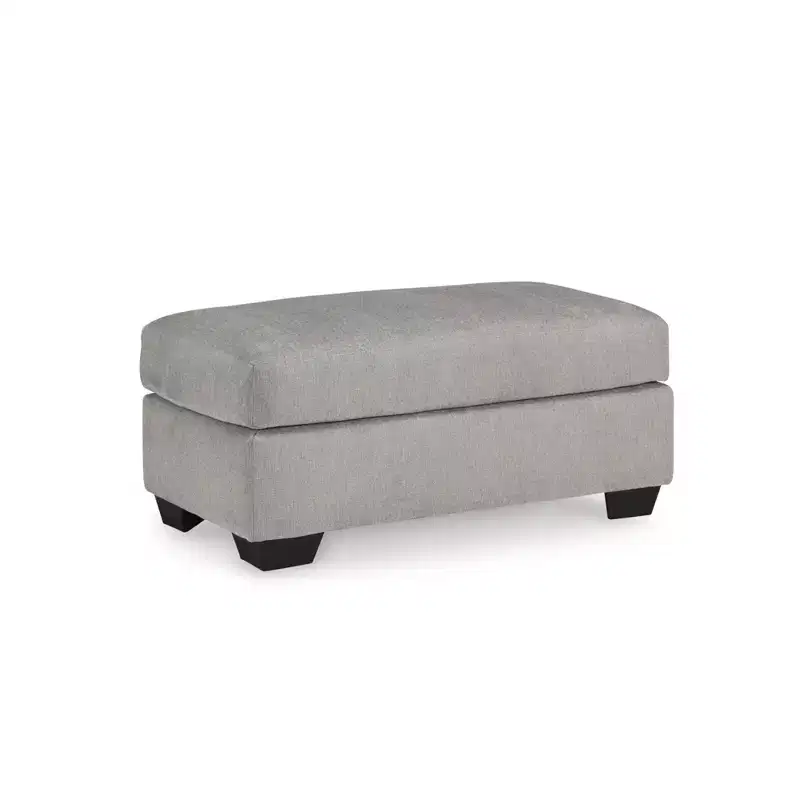 Signature Design by Ashley Avenal Park Ottoman, Textured Polyester Upholstery, Flannel Gray