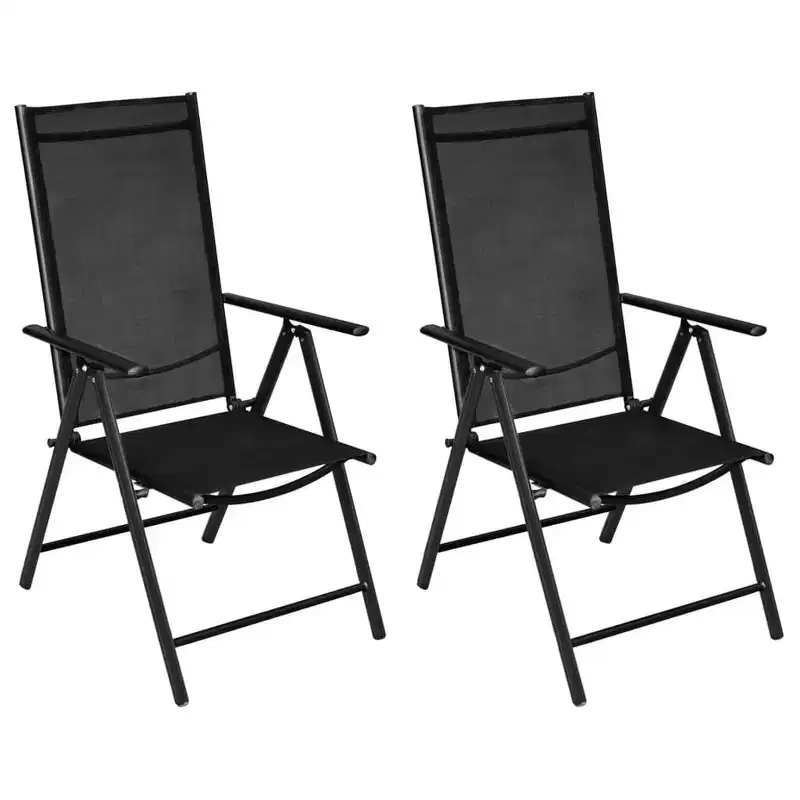 vidaXL Garden Chair Set of 6 Aluminum Standard Foldable